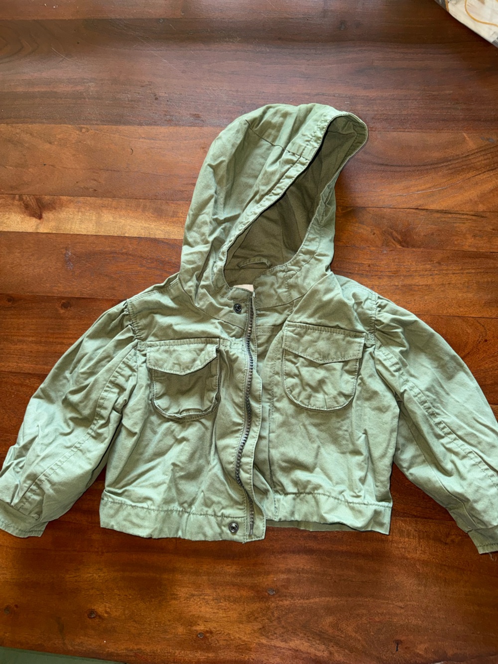Old‎ Navy Olive Green Hooded Kids Jacket